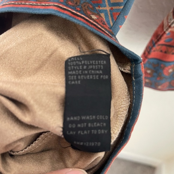 L.A. ROXX Bell Sleeve Floral & Geo Pattern Romper Suede Feel Fabric Size XS - Picture 7 of 7